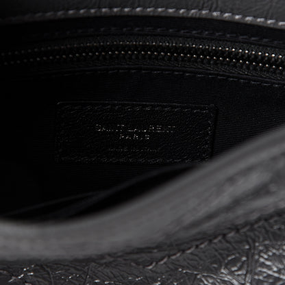Saint Laurent Crinkled Calfskin Matelasse Monogram Niki Chain Wallet Storm 6 of 9