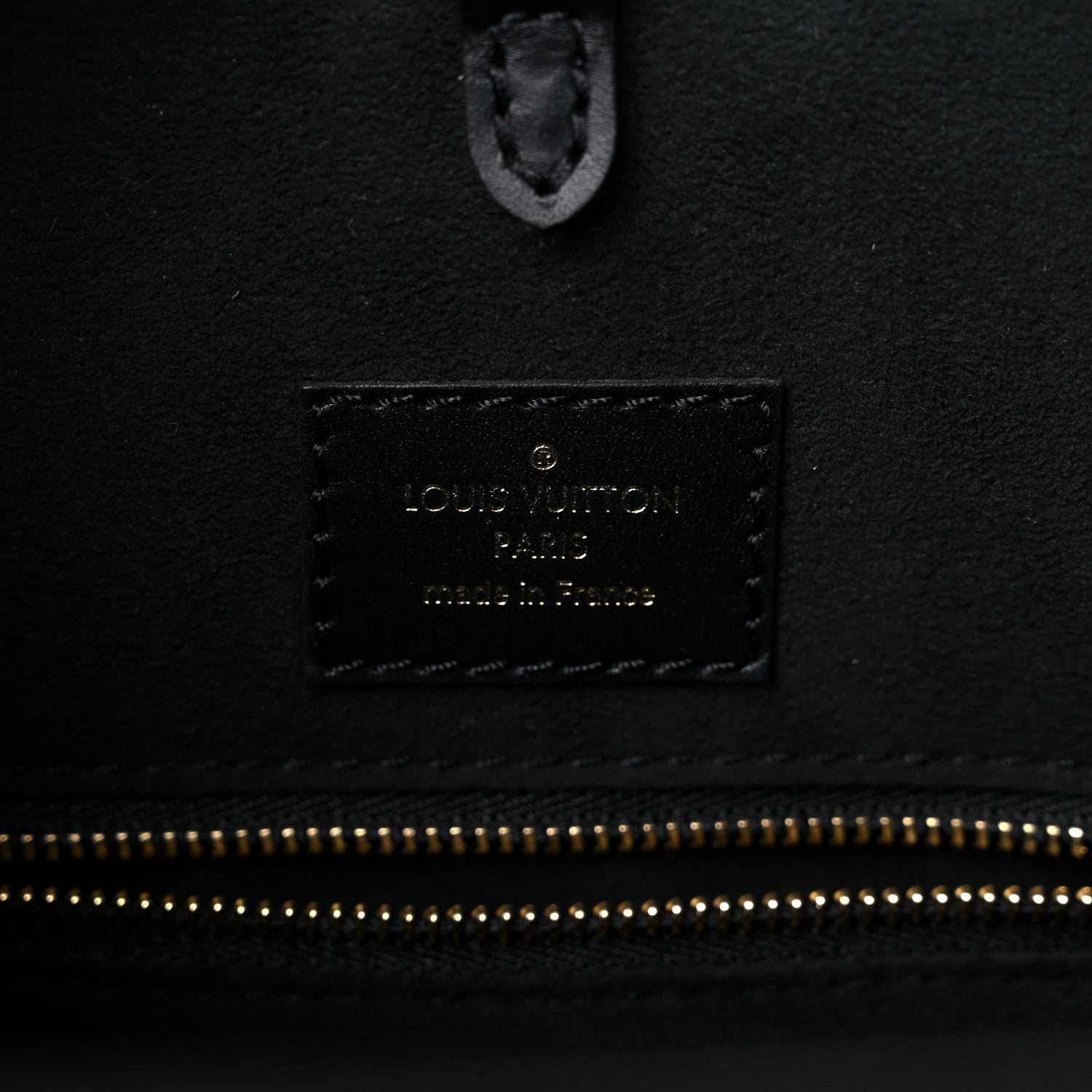 Louis Vuitton Calfskin Monogram Fold Tote MM Black Wine Cream 6 of 10