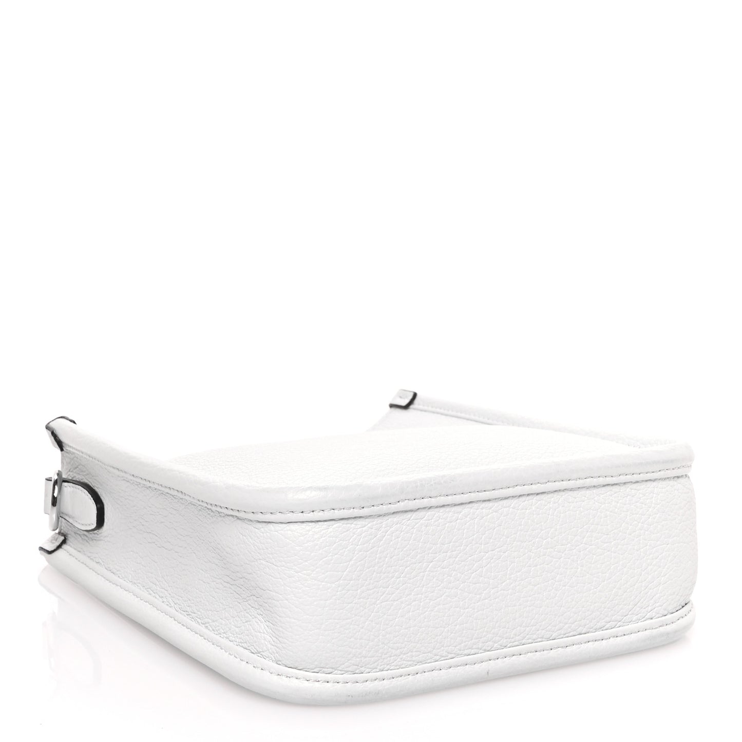 Vitello Daino Soft Mini Hobo Messenger Bag White