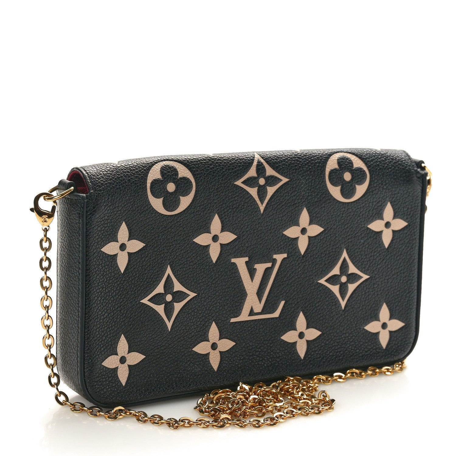 Louis Vuitton Empreinte Monogram Giant Felicie Pochette Black Beige 3 of 9