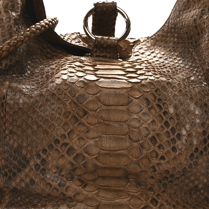 Gucci Snakeskin Medium G Wave Shoulder Bag Caramel 8 of 10