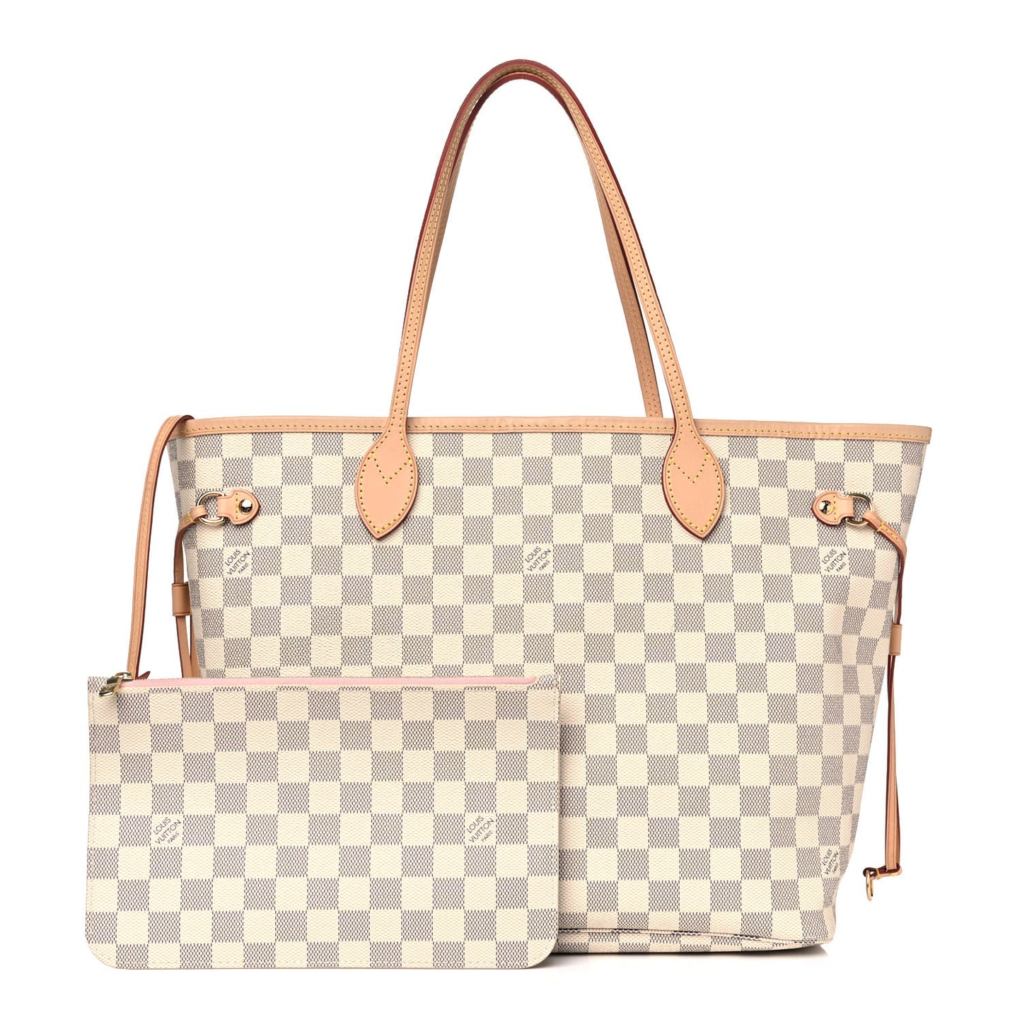 Damier Azur Neo Neverfull MM Rose Ballerine