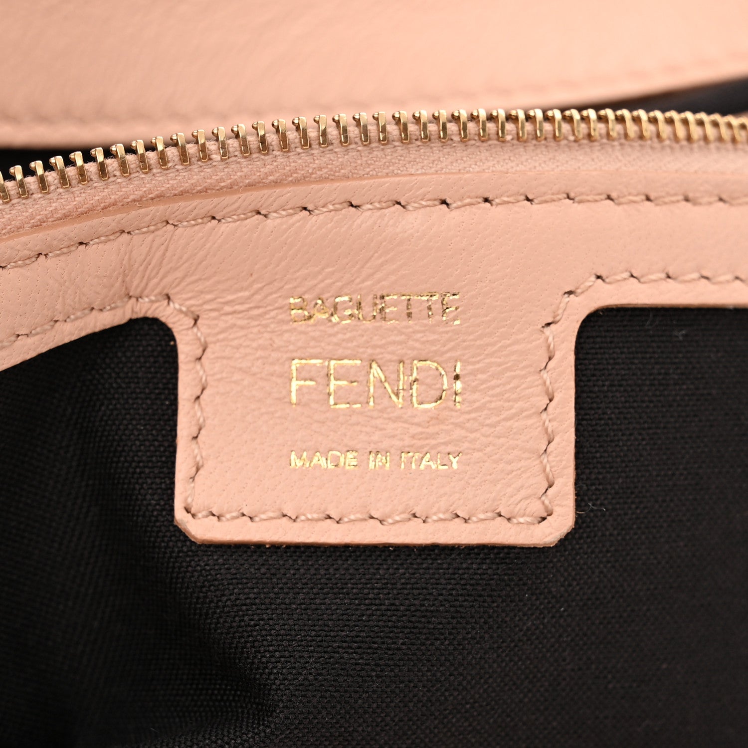 Fendi Nappa FF 1974 Embossed Baguette Baby Pink 6 of 11