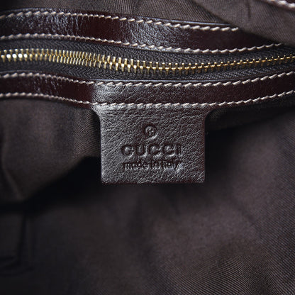 Gucci Calfskin Medium Indy Top Handle Hobo Dark Brown 6 of 8