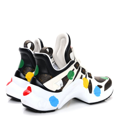 Louis Vuitton LV X YK Calfskin Monogram Dots Monogram Archlight Sneakers White 5 of 12