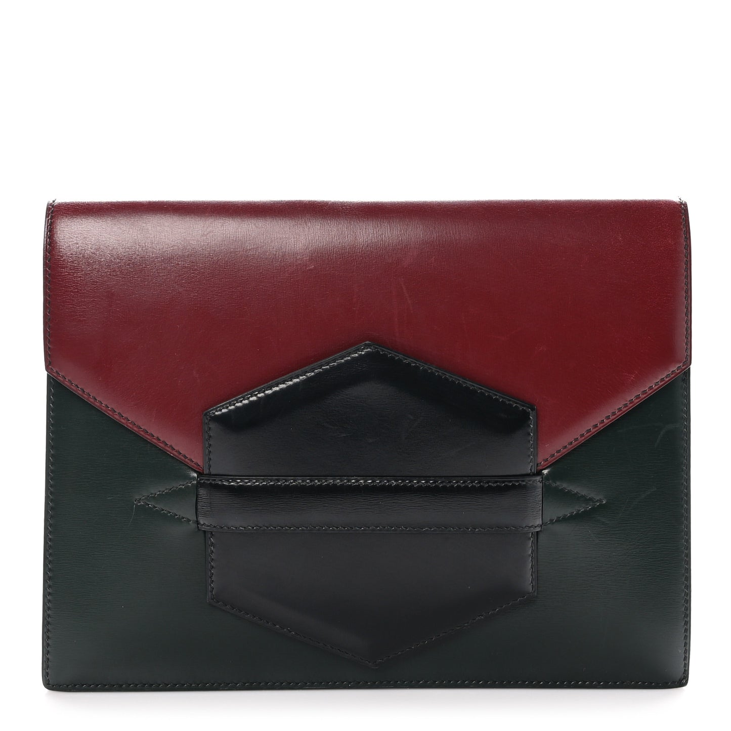 Box Faco Clutch Rouge H Vert Fonce Black
