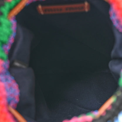 Miu Miu Fabric Crochet Drawstring Pouch Multicolor 5 of 10
