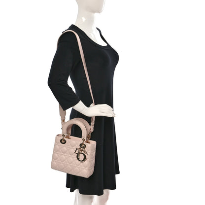 Christian Dior Lambskin Cannage Small My ABCDior Lady Dior Light Pink 2 of 15