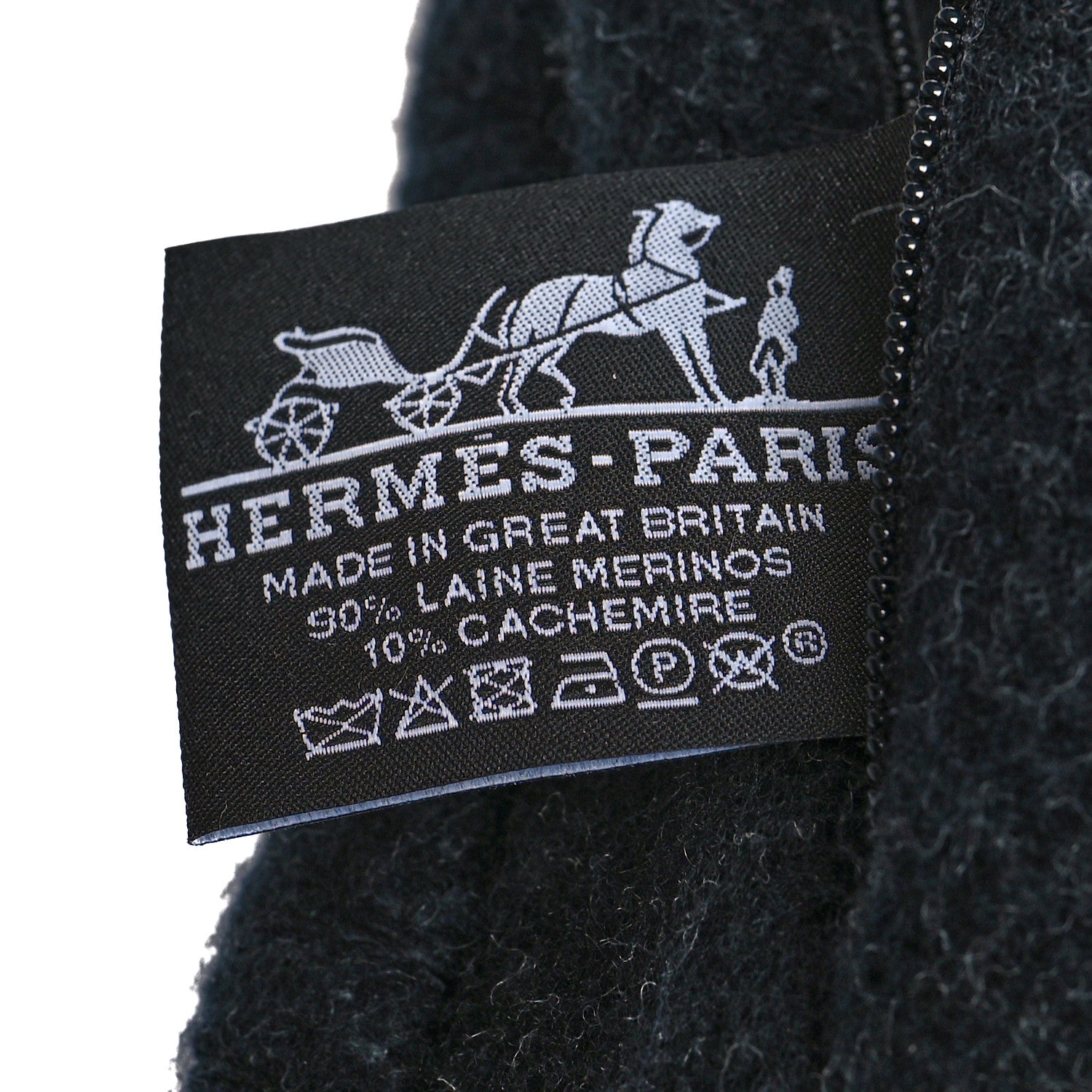 Hermes Wool Cashmere Avalon III Pillow PM Ecru Black 3 of 3