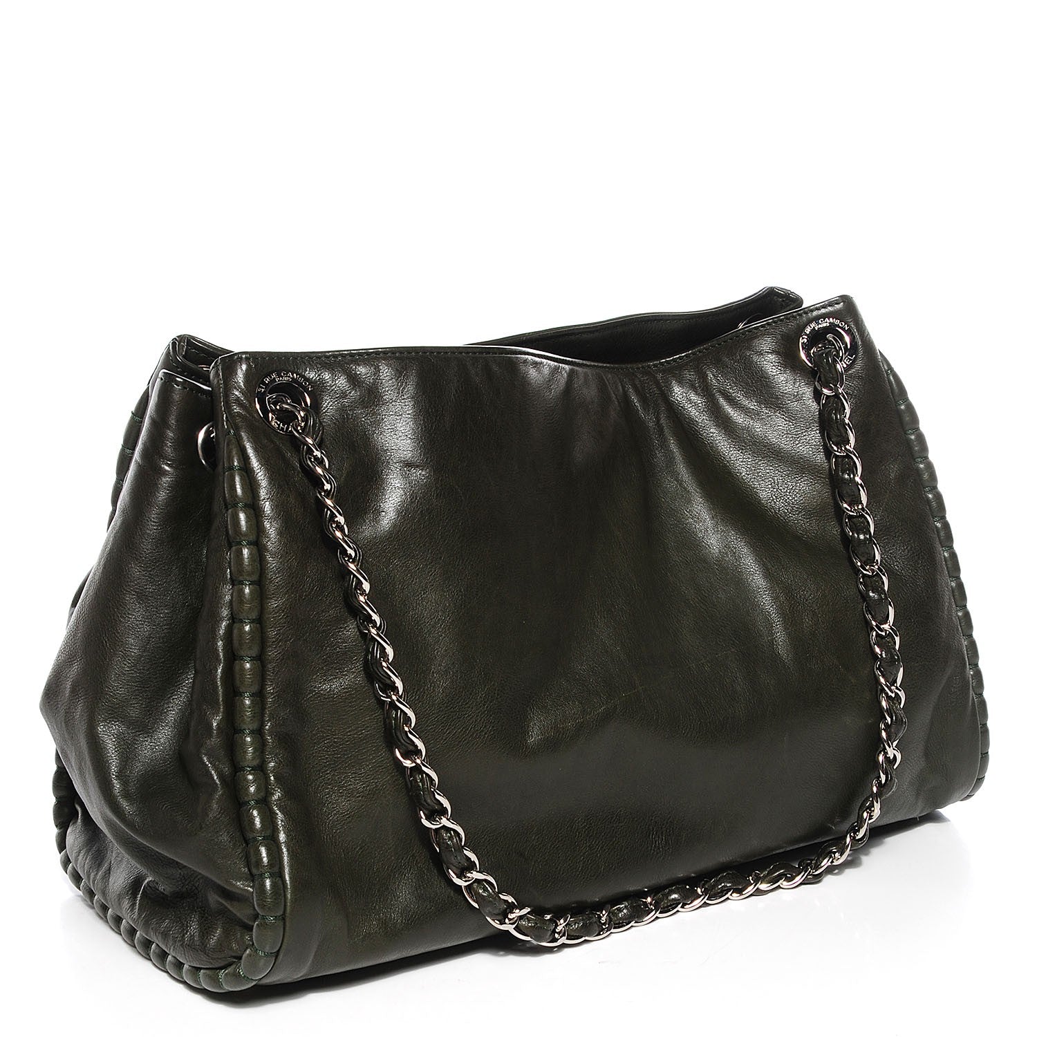 Chanel Calfskin On The Bund Tote Green 3 of 7