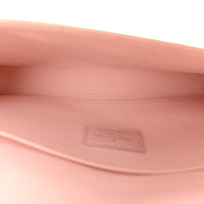 Louis Vuitton Damier Azur Pochette Felicie Chain Wallet Rose Ballerine 6 of 10