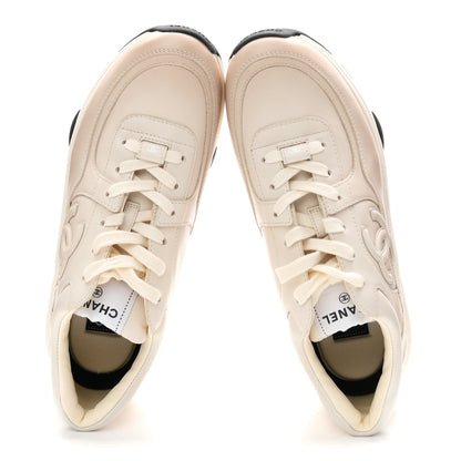 Chanel Gradiant Calfskin CC Womens Sneakers 38.5 Beige 2 of 10