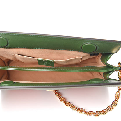 Gucci Suede Calfskin GG Web Small Ophidia Chain Shoulder Bag Brown Red Green 4 of 9