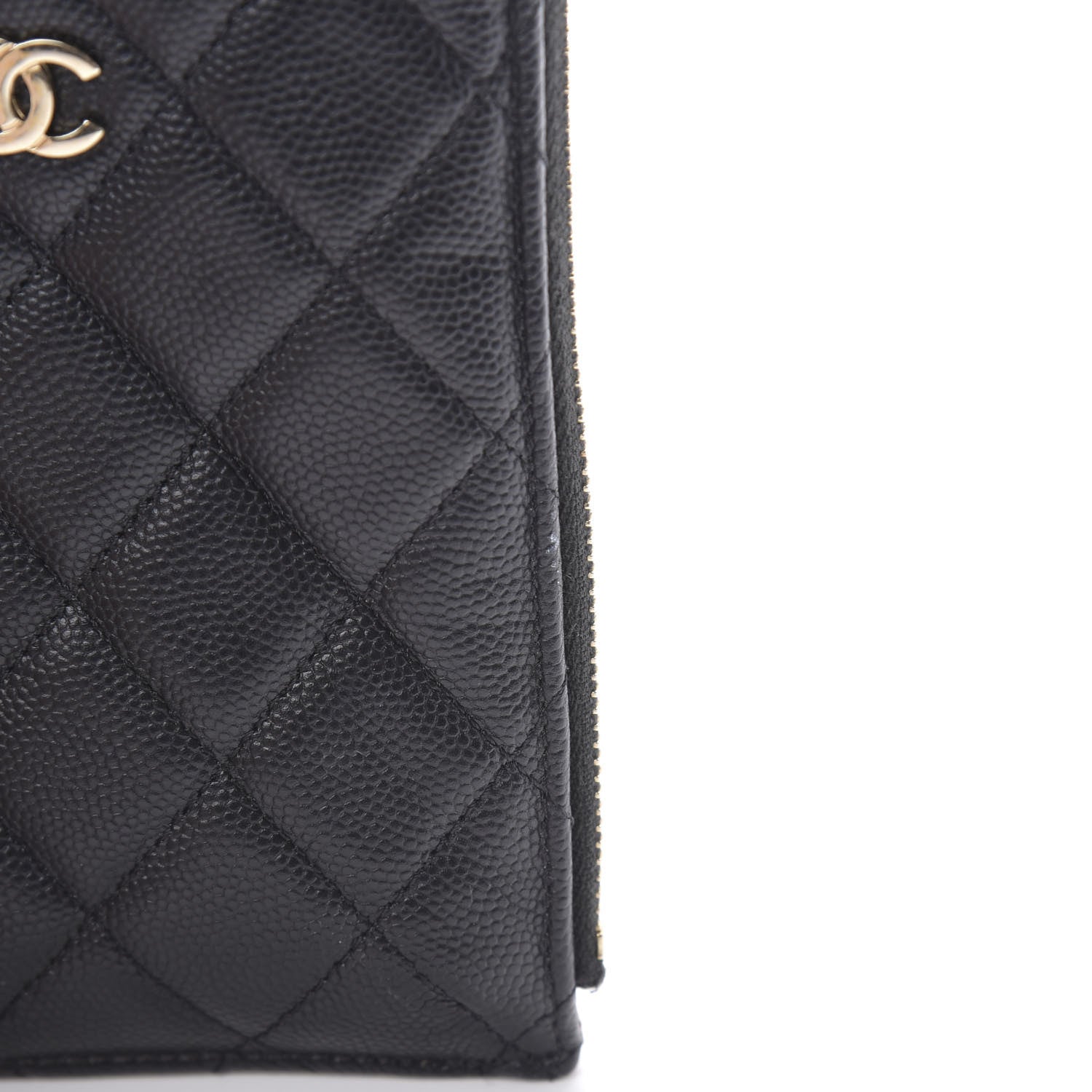 Chanel Caviar Quilted Classic Flat Wallet Pouch Black 8 of 9