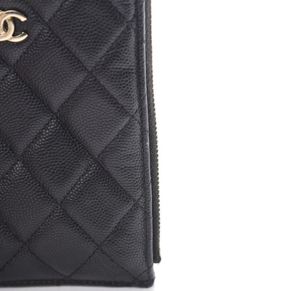 Chanel Caviar Quilted Classic Flat Wallet Pouch Black 8 of 9