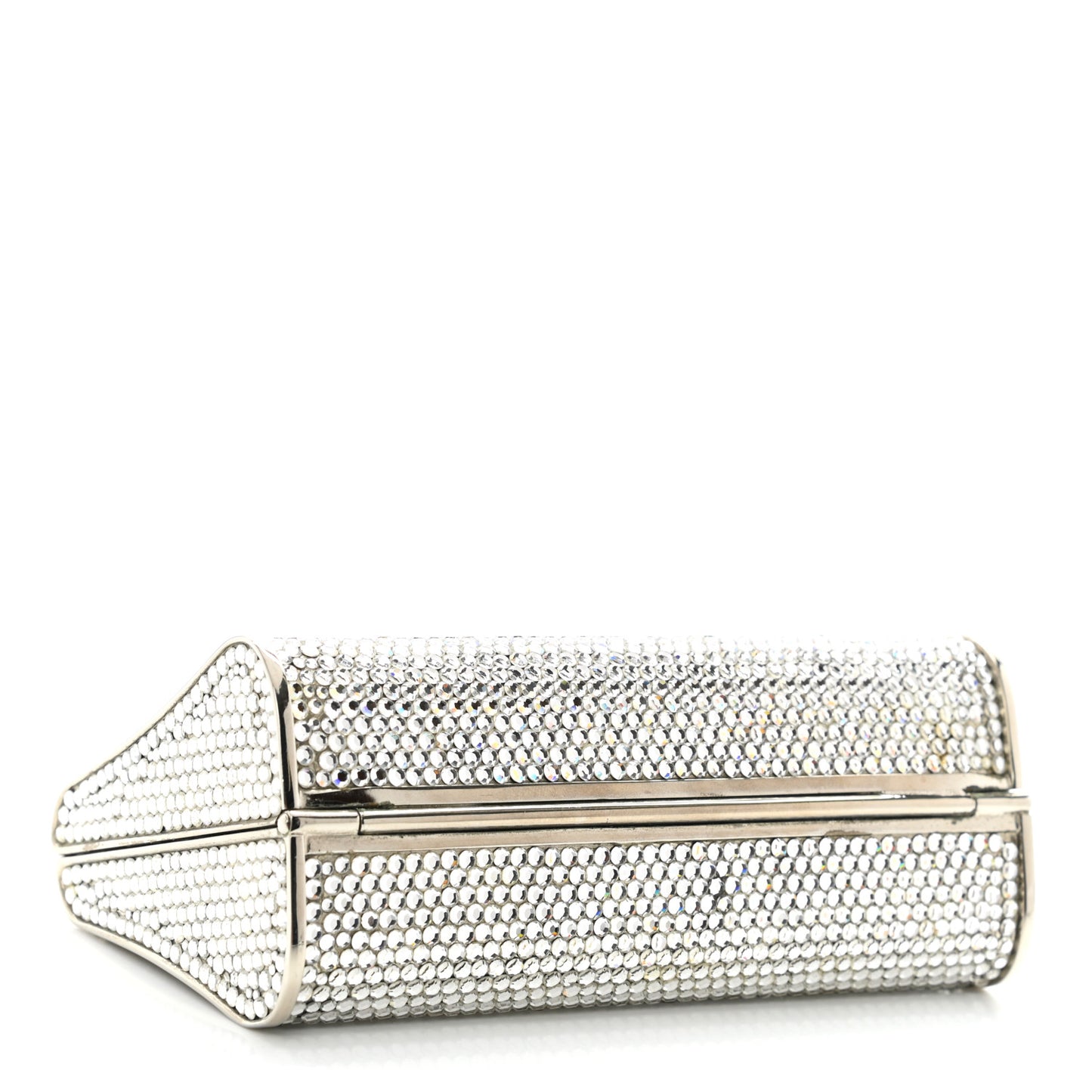Swarovski Crystal Minaudiere Clutch Silver