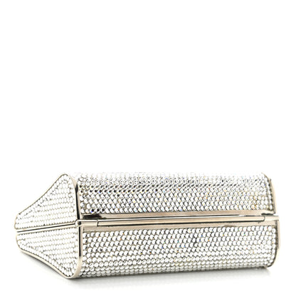 Judith Leiber Swarovski Crystal Minaudiere Clutch Silver 3 of 11