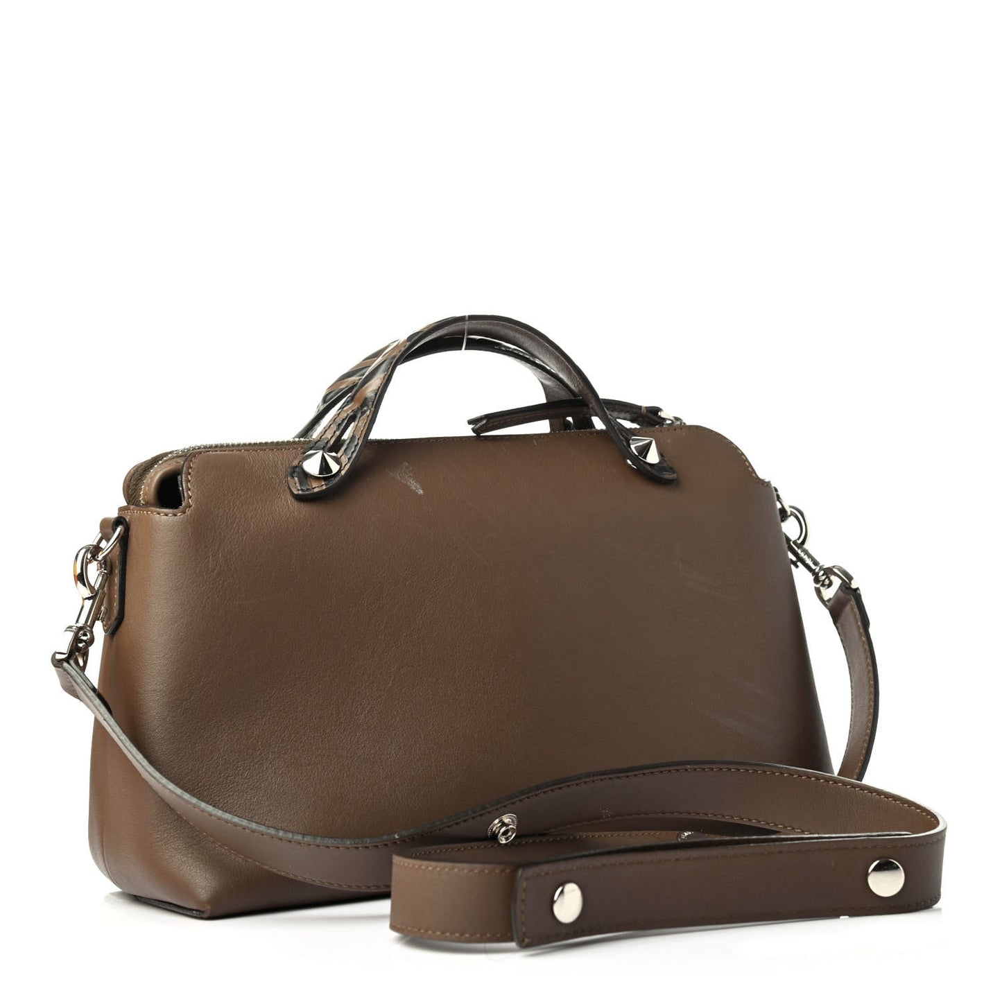 Vitello Dolce Bi-Color FF 1974 Embossed Medium By The Way Boston Bag Maya Black