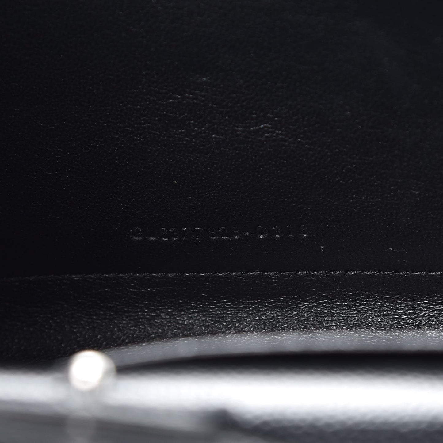 Grain De Poudre Matelasse Chevron Monogram Chain Wallet Black