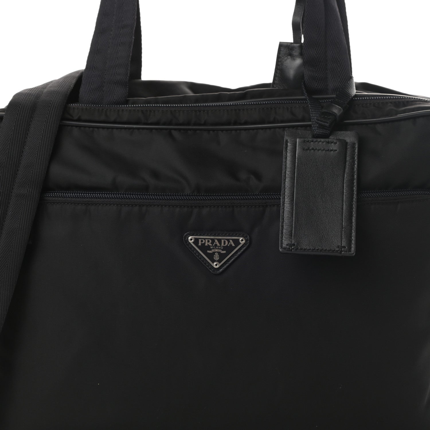 Prada Tessuto Nylon Travel Briefcase Black 8 of 11