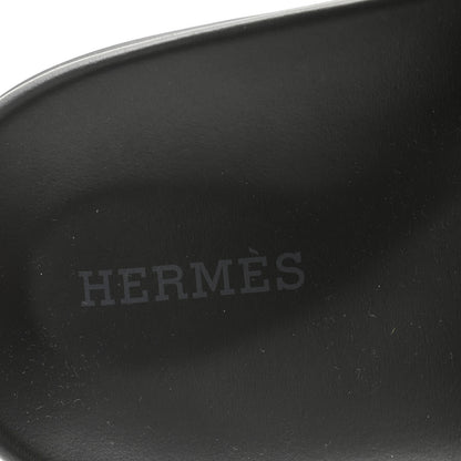 Hermes Calfskin Womens Chypre Sandals 36 Black 6 of 9