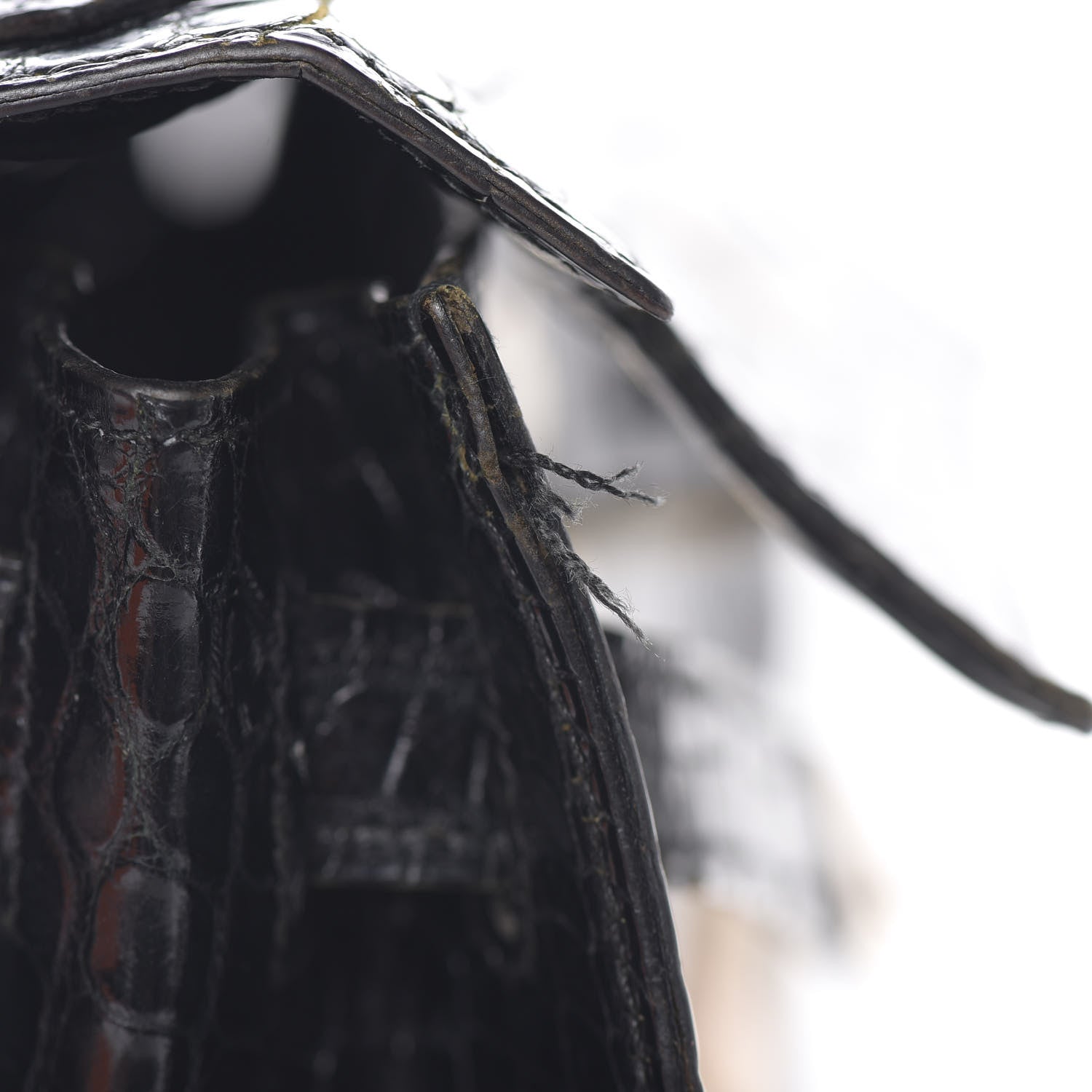 Hermes Shiny Niloticus Crocodile Kelly 28 Black 26 of 34