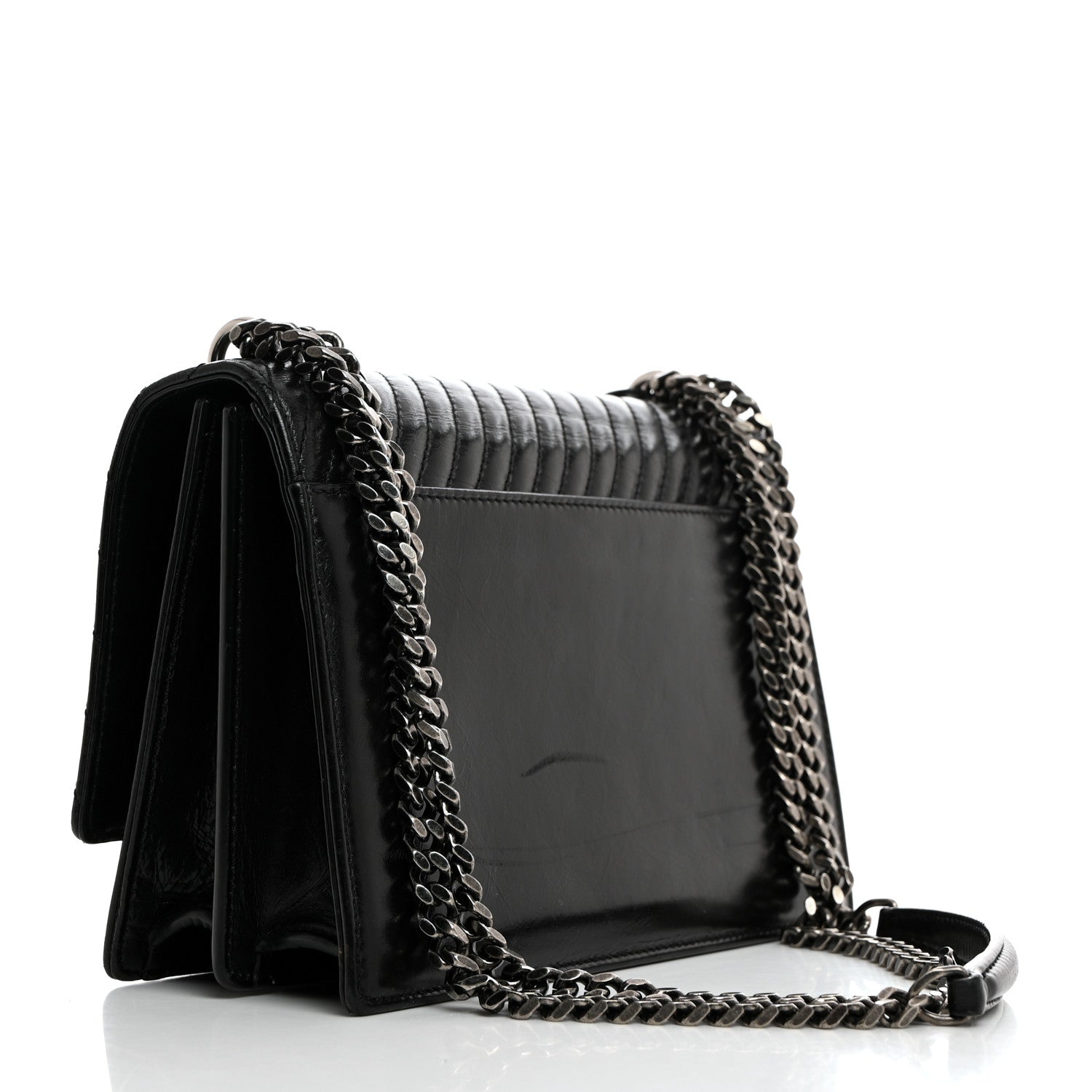 Saint Laurent Lambskin Mixed Quilted Medium Monogram Sunset Black 2 of 11