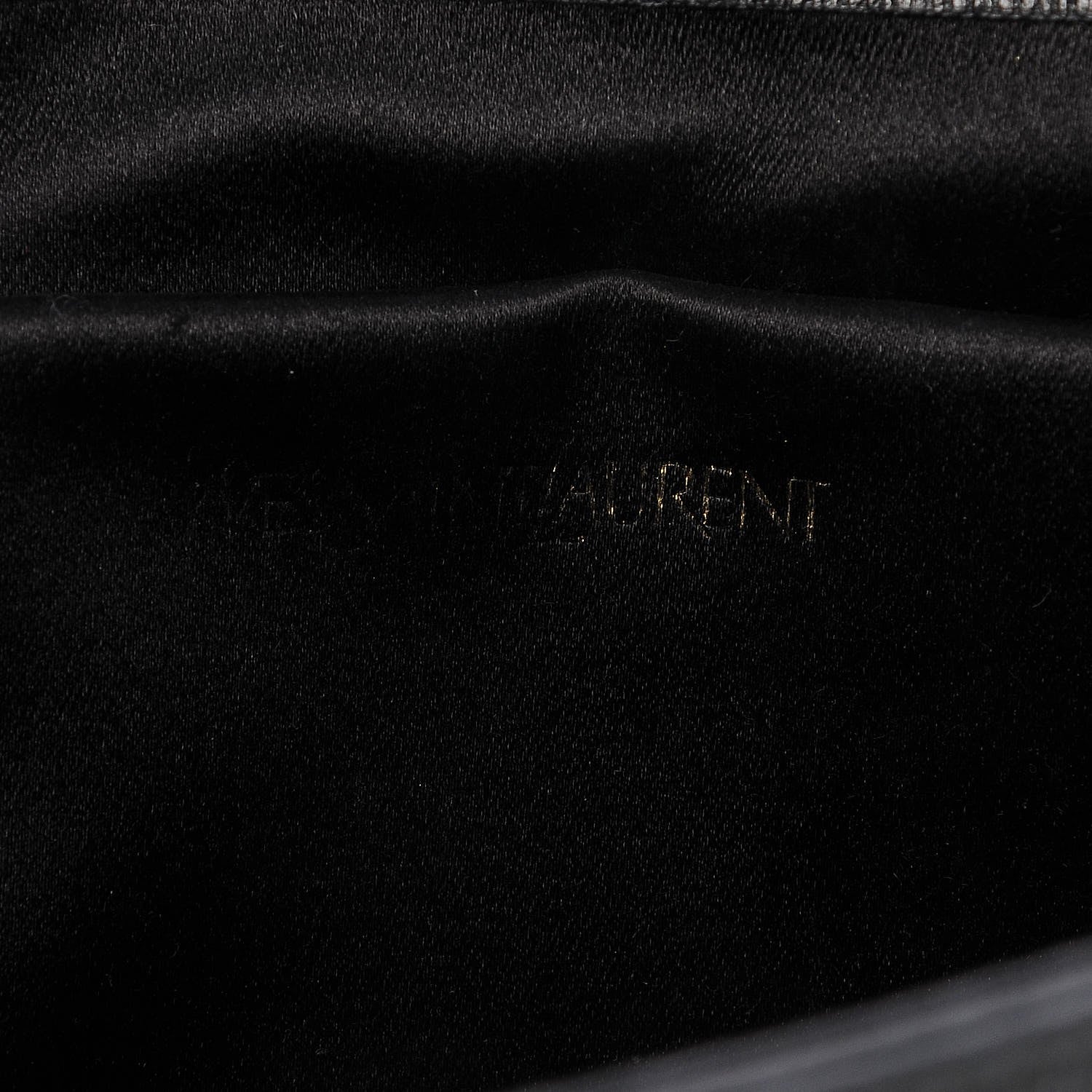 Saint Laurent Textured Calfskin Y Ligne Clutch Black 6 of 7