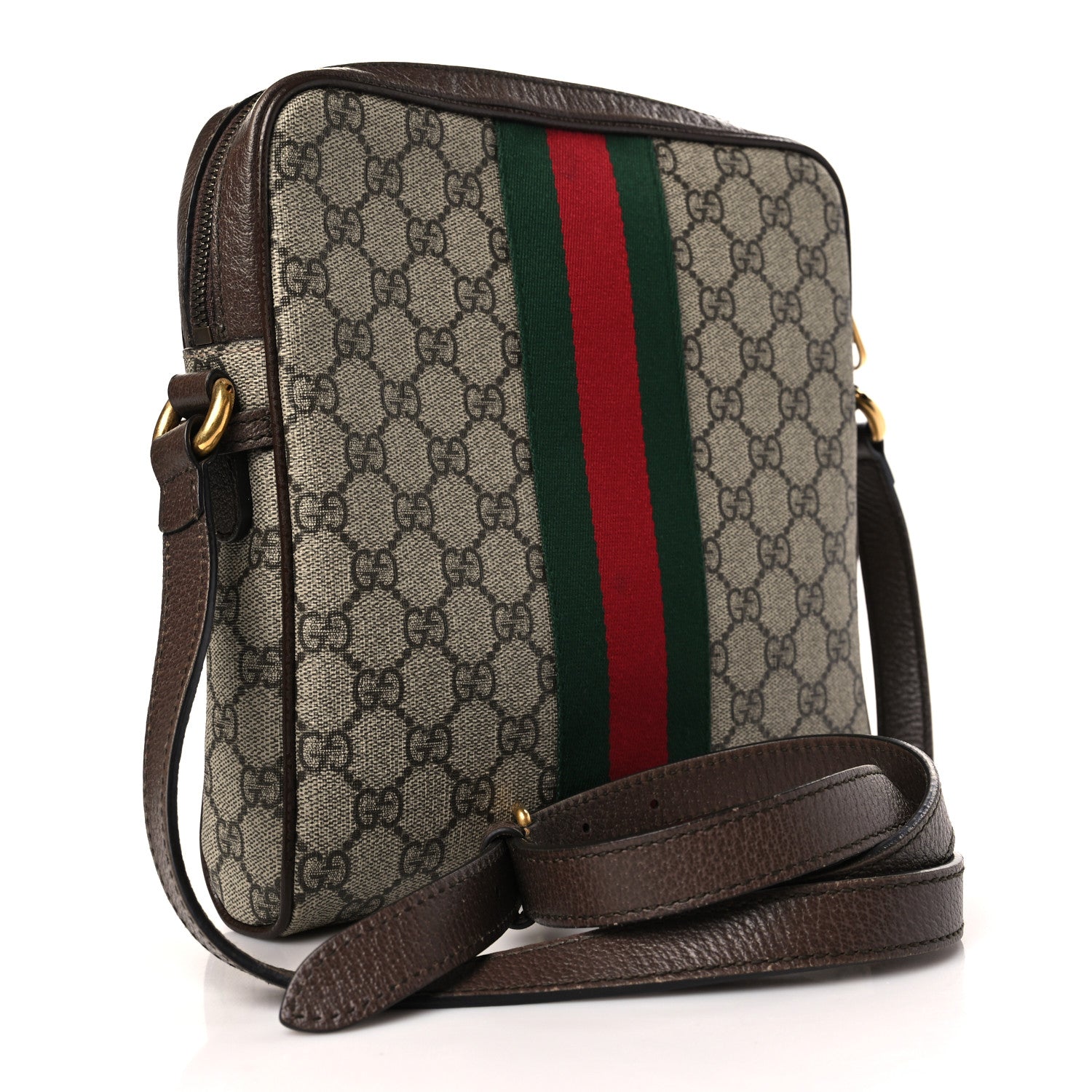 Gucci GG Supreme Monogram Web Small Ophidia Messenger Bag Brown 3 of 12