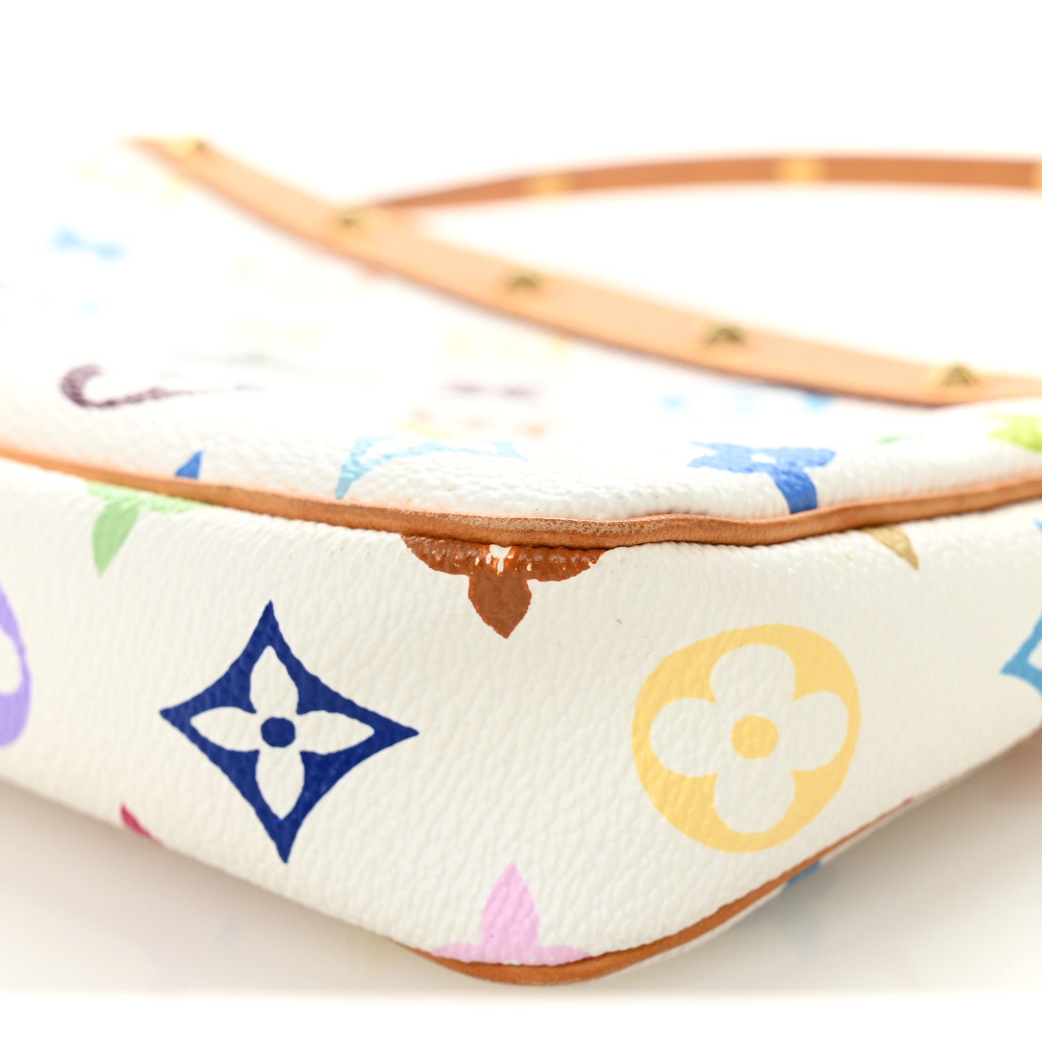 Louis Vuitton Monogram Multicolor Pochette Accessories White 9 of 9