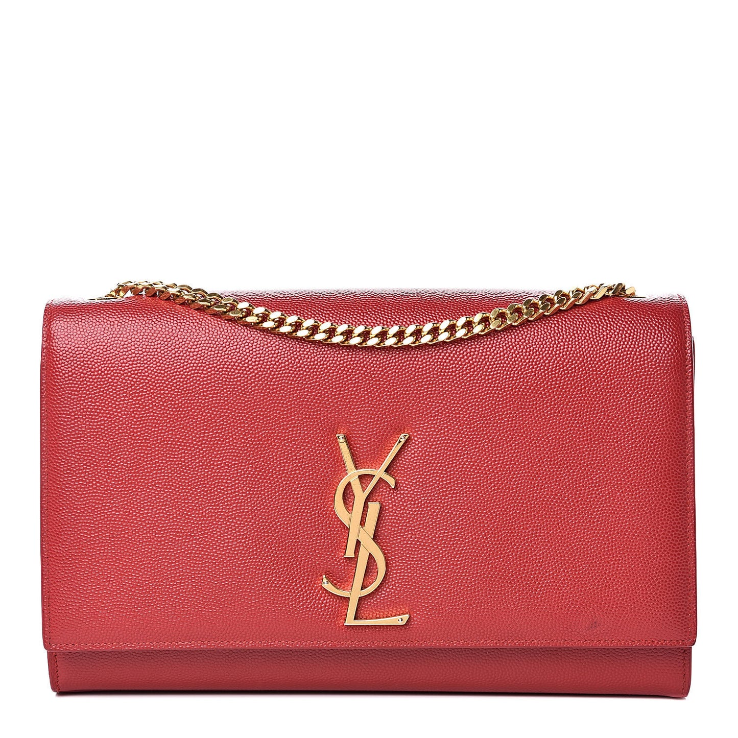Grain De Poudre Medium Monogram Kate Satchel Red