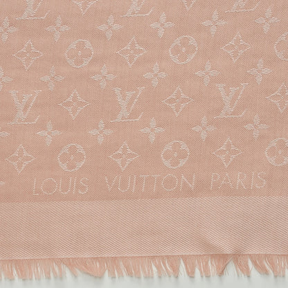 Louis Vuitton Silk Wool Monogram Shawl Nude 4 of 4