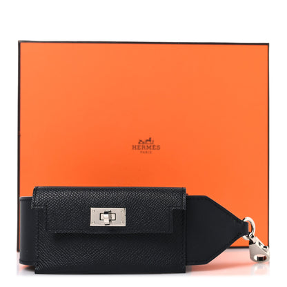 Hermes Swift Epsom Pocket Kelly Shoulder Strap Black 6 of 6