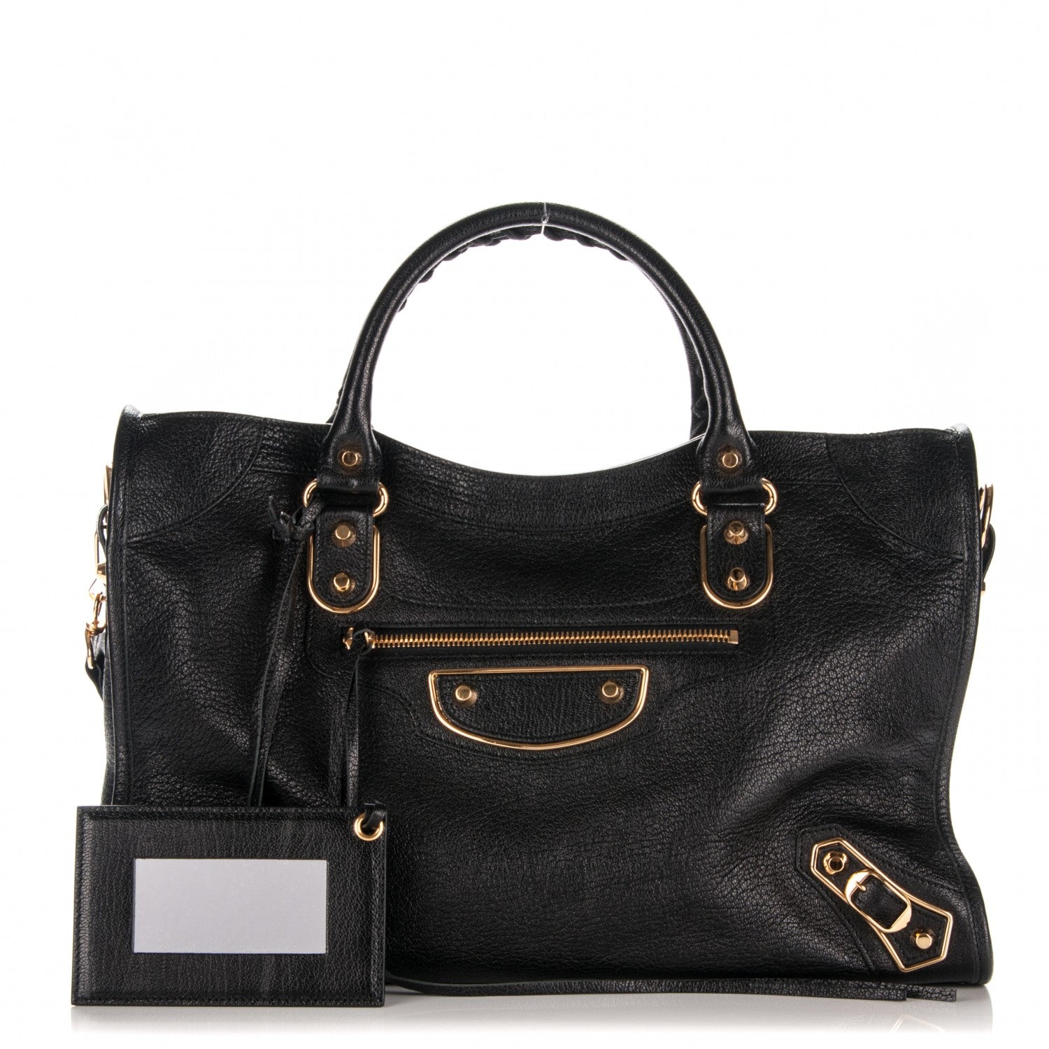 Balenciaga Chevre Gold Metallic Edge Hardware City Black 1 of 7