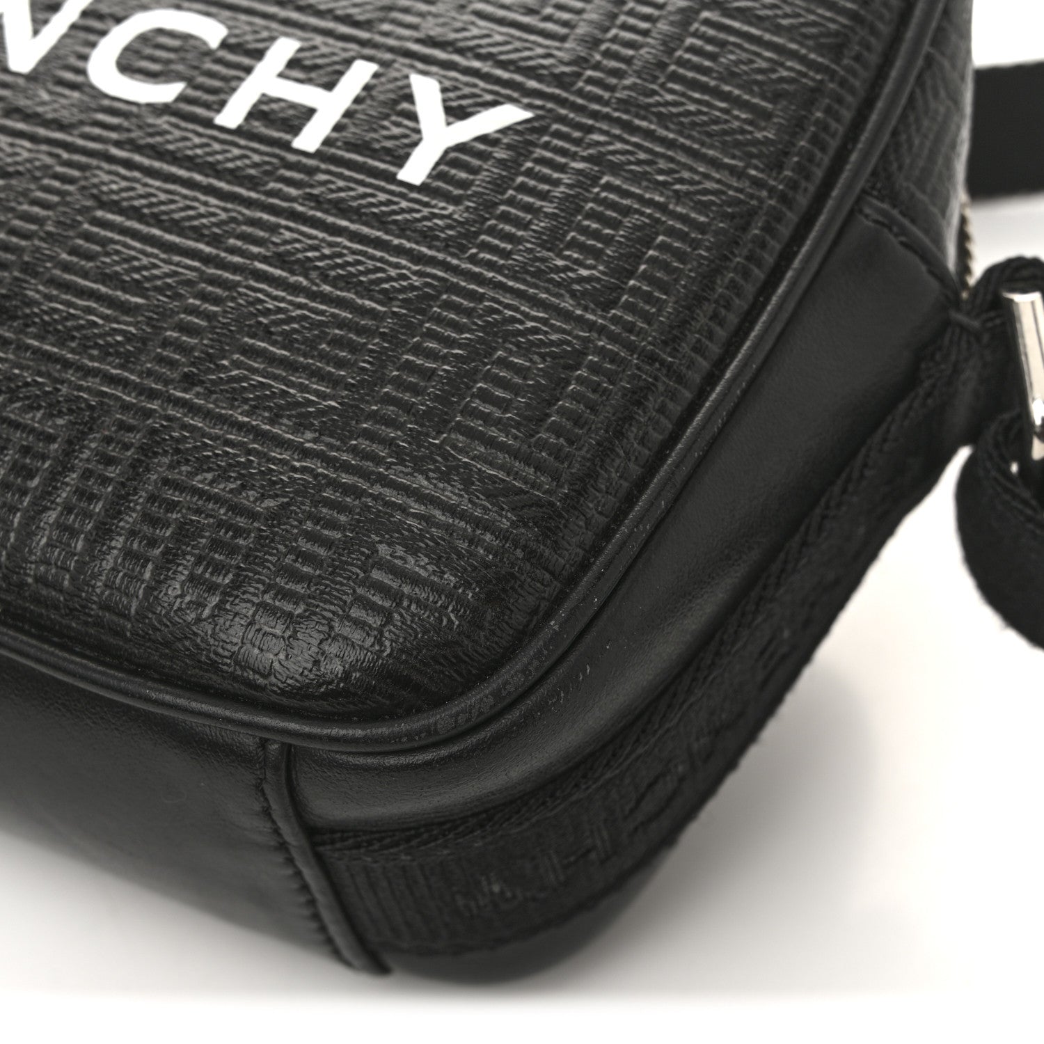 Givenchy Coated Canvas Logo Embossed Body Pouch Black Black 12 of 15
