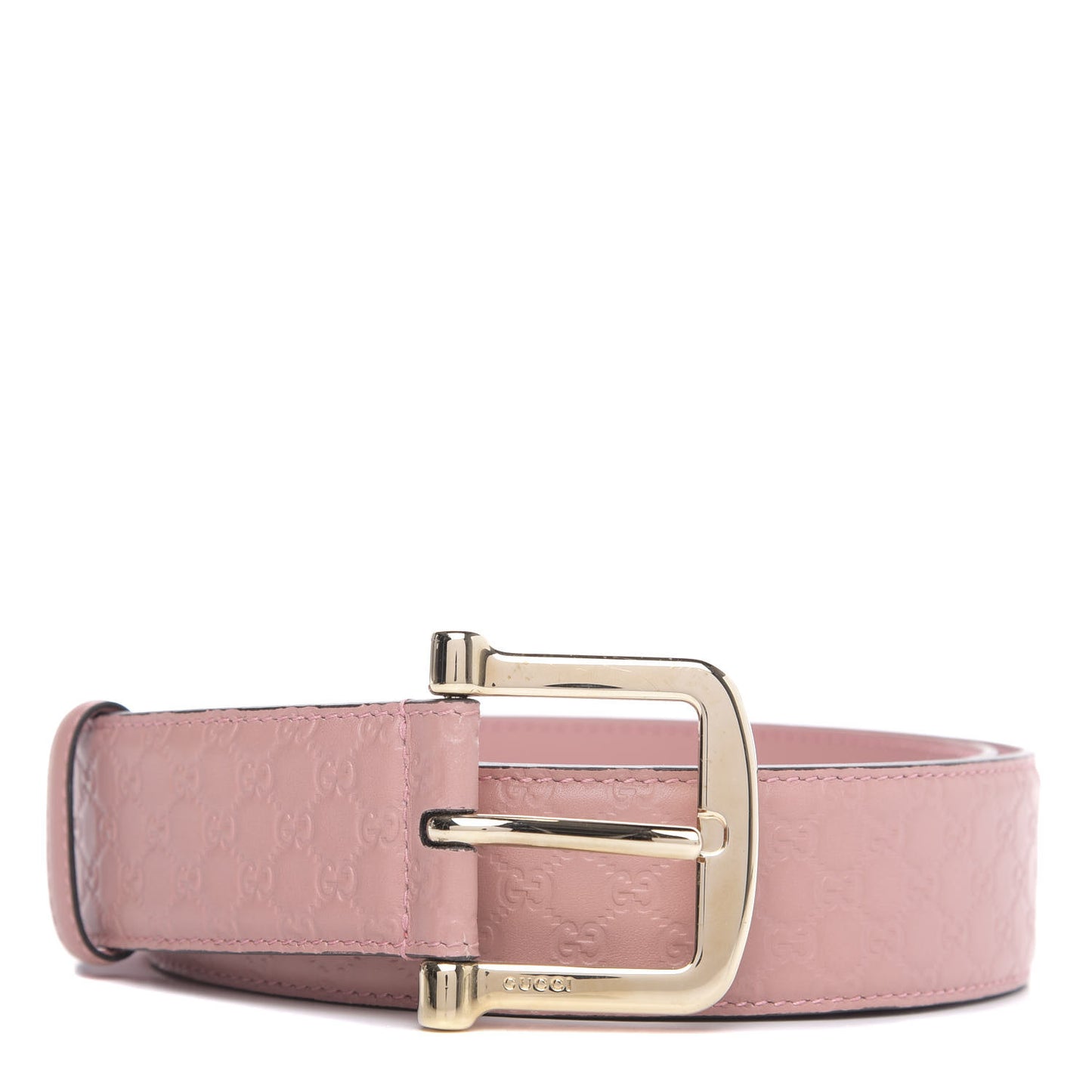 Soft Microguccissima Margaux Calfskin Belt 90 36 Soft Pink