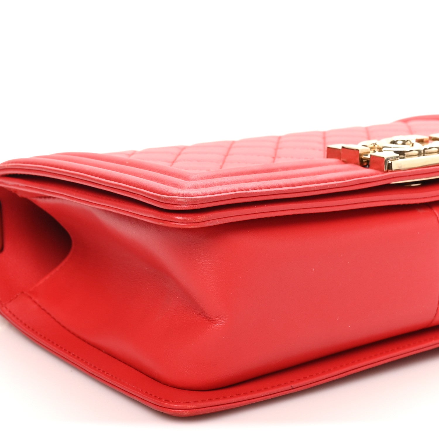 Chanel Lambskin Quilted Medium Boy Flap Red 9 of 10