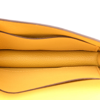 Hermes Evercolor Bi-Color Constance Slim Wallet Sun Blue Jean 6 of 12