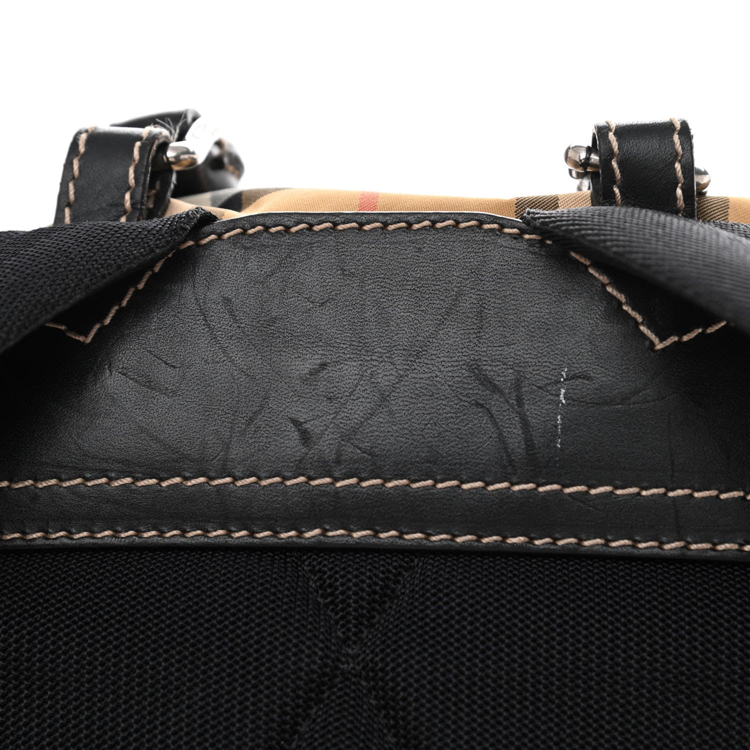 Burberry Nylon Vintage Check Medium Rucksack Backpack Antique Yellow 12 of 14