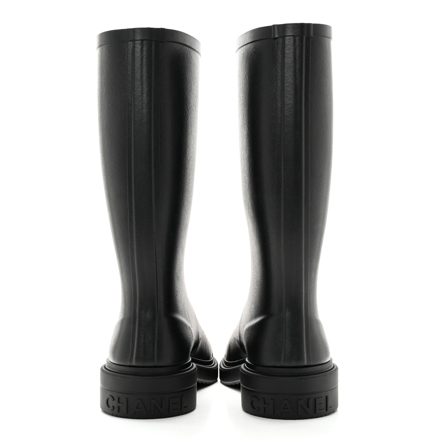 Chanel Caoutchouk CC High Boots 40 Black 5 of 16