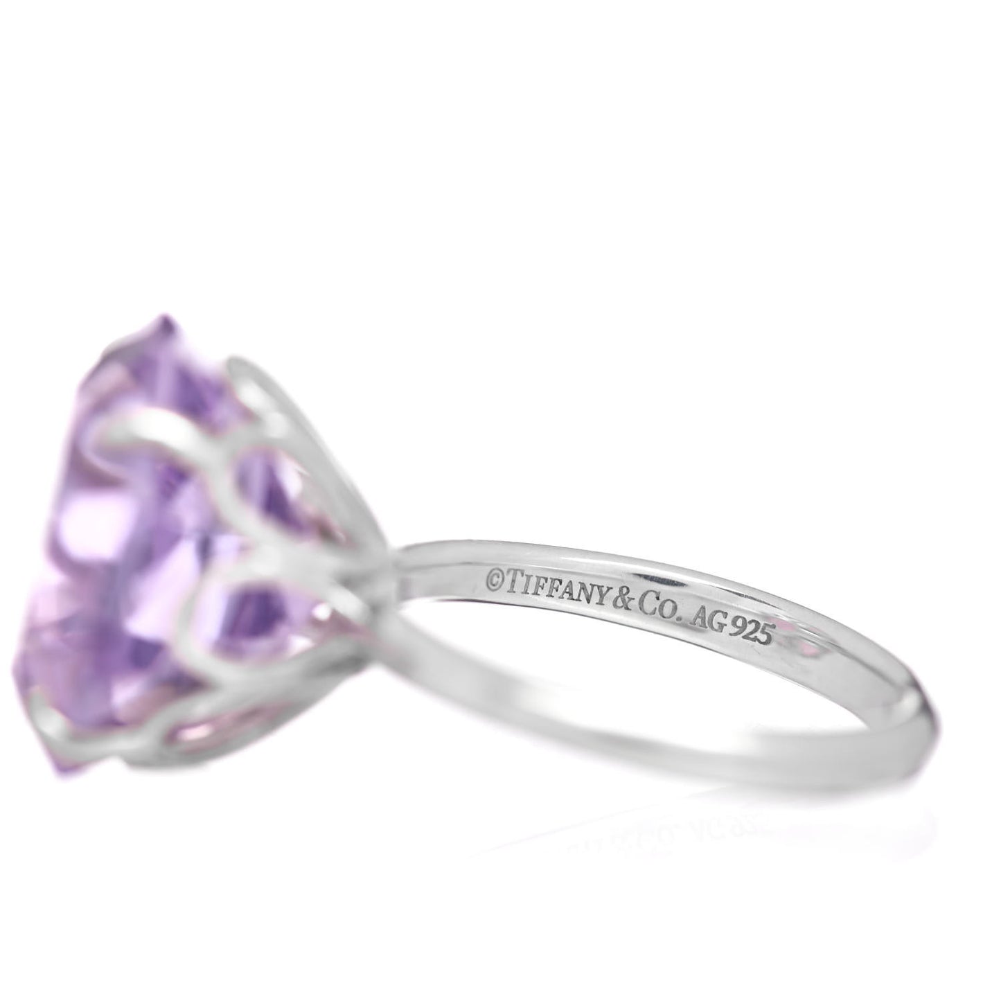 Sterling Silver Amethyst Sparklers Octagonal Cocktail Ring 47 4