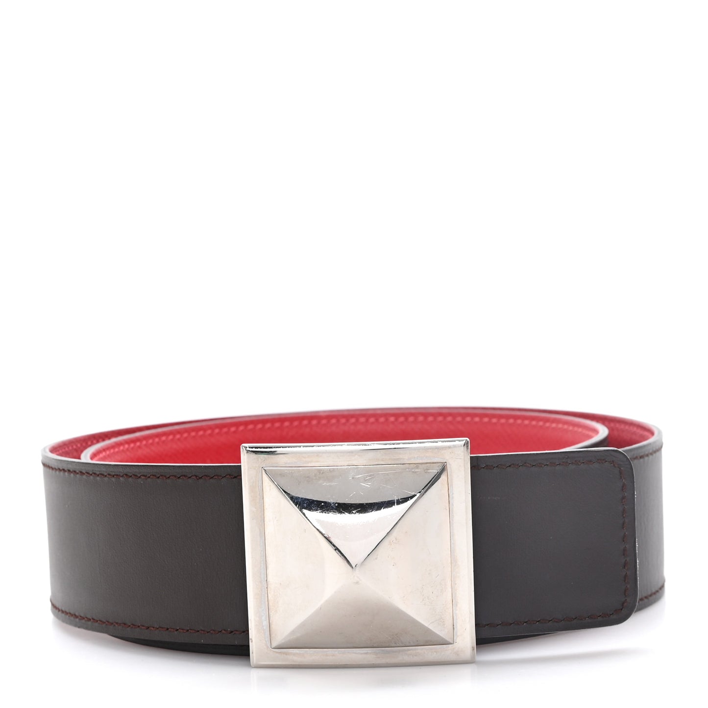 Swift Epsom Medor H Belt 85 34 Chocolate Rouge Casaque