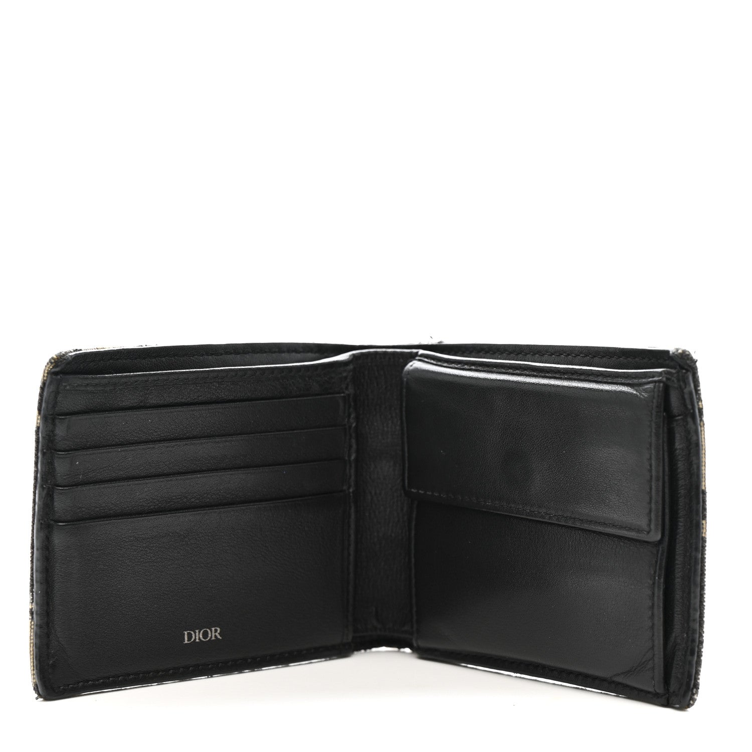 Christian Dior Oblique Bi-Fold Wallet Blue 5 of 12