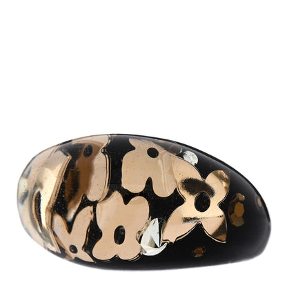 Louis Vuitton Resin Swarovski Crystal Inclusion Ring 50 5.5 Black 3 of 6