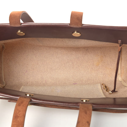 Hermes Toile Vache Calfskin Herbag Cabas Havane 4 of 16