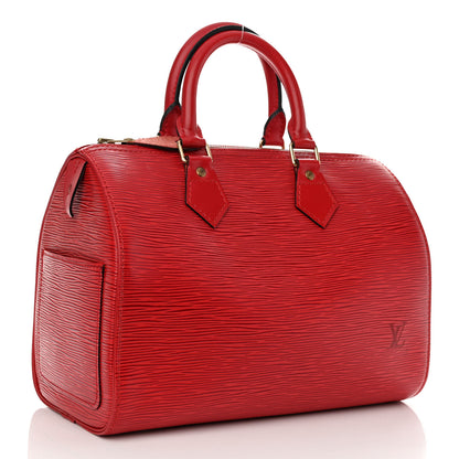 Louis Vuitton Epi Speedy 25 Castillan Red 3 of 12
