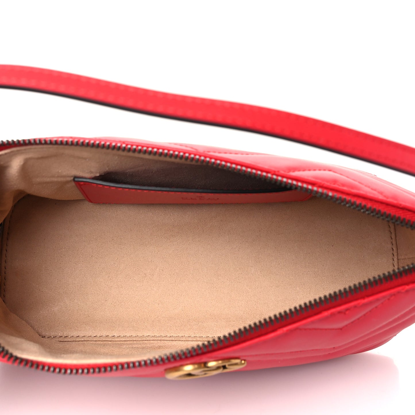 Calfskin Matelasse Chevron GG Marmont Sling Shoulder Bag Rosso