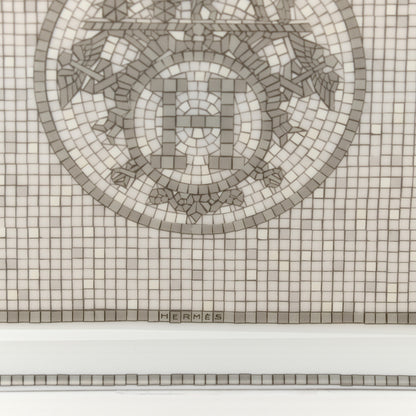 Hermes Porcelain Mosaique Au 24 Sushi Plate Platine 5 of 8