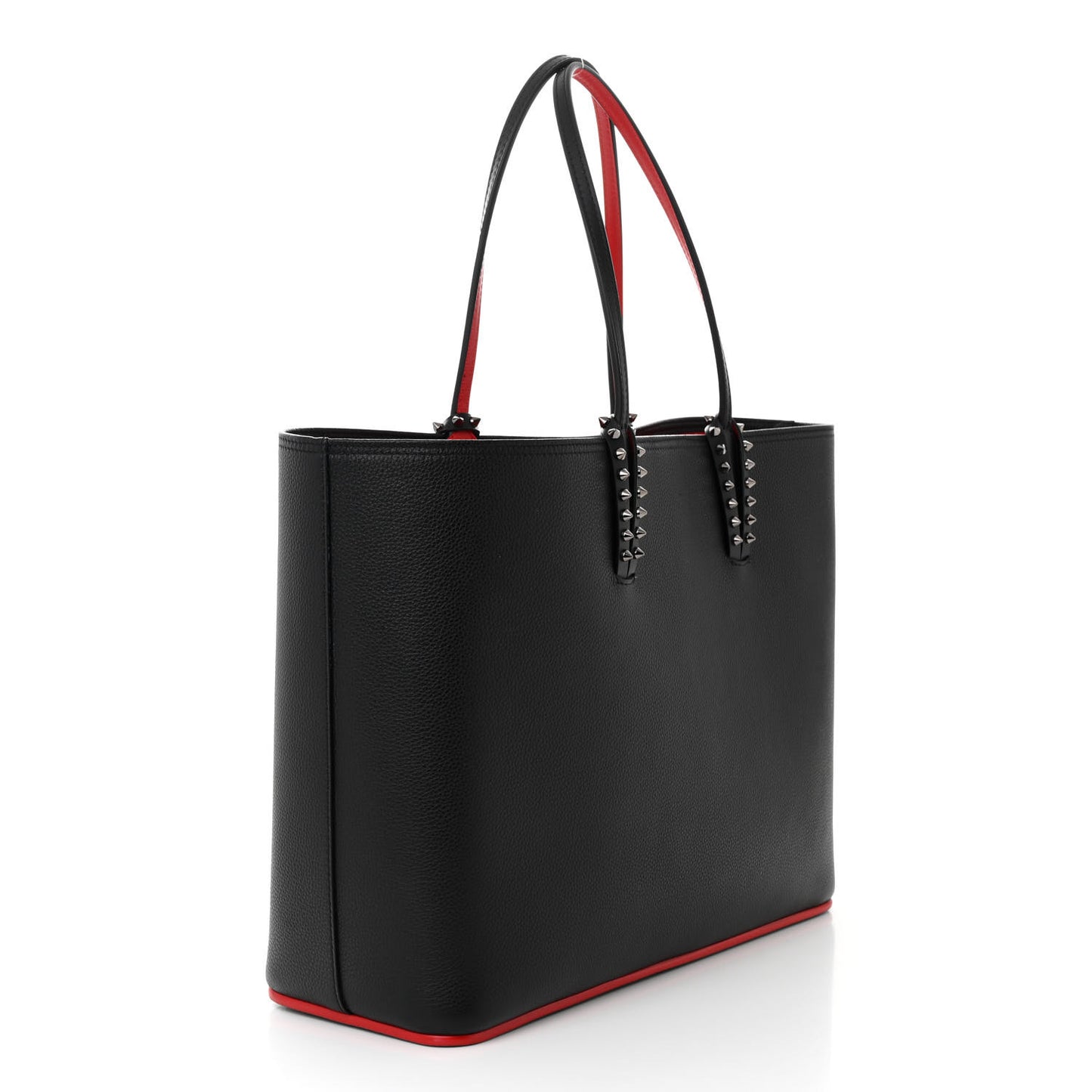 Calfskin Spikes East West Cabata Tote Black