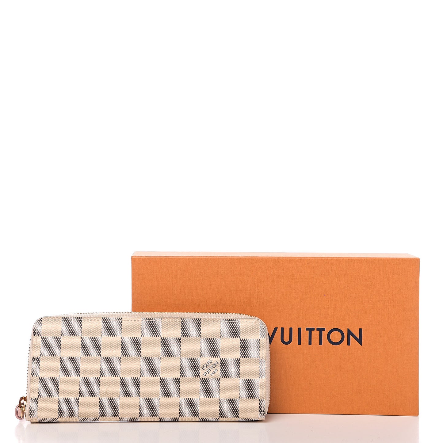 Damier Azur Clemence Wallet Rose Ballerine